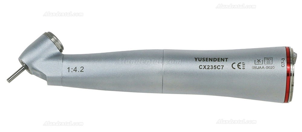 COXO YUSENDENT Dental 1:4.2 Increasing LED Fiber Optic 45° Surgery Contra Angle Handpiece